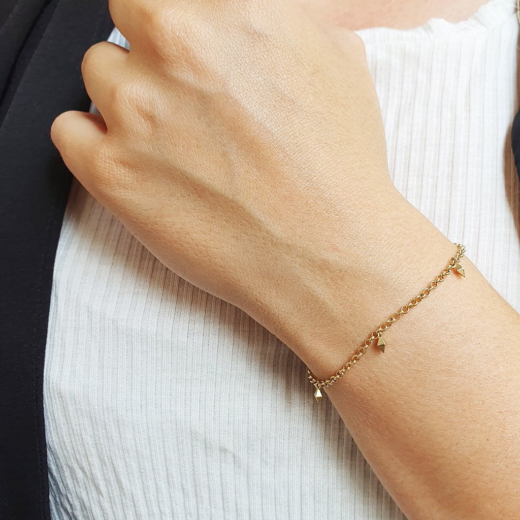 צמיד מיילו - צמידים בCharlie's Jewellery. ציפוי זהב - ציפוי זהב. תכשיטים יחודיים לנשים בעבודת יד