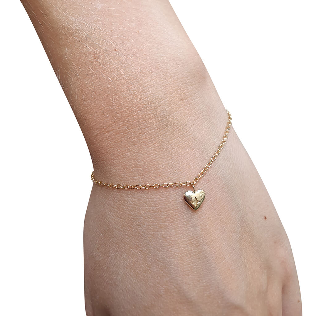 צמיד לב - bracelet בCharlie's Jewellery. זהב - זהב. תכשיטים יחודיים לנשים בעבודת יד